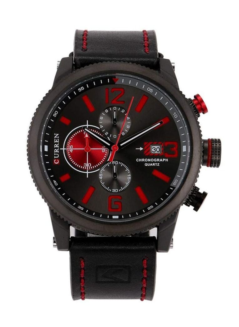 كارين ساعة يد رجالية بعقارب ومينا متعدد الألوان - 8281 - Image 1