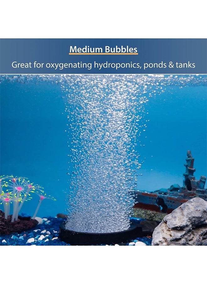 Neostyle Aquarium Bubble  Stone, Air Stone Disc Bubble Diffuser,Suitable for Aquarium Fish Tanks (Black 4 Inch)  - Image 2