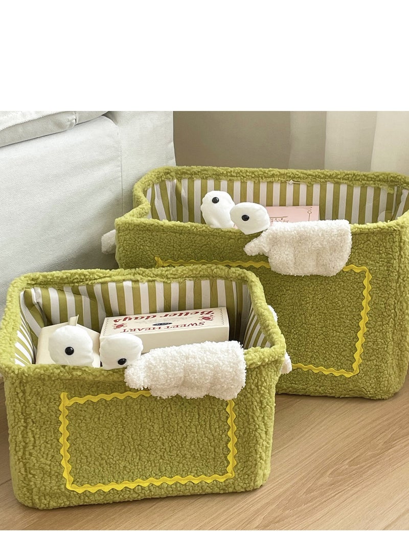 XiuWoo 1 Pcs Creative Little Monster Toys Snack Sorting Storage Basket Storage Box Green - Image 1