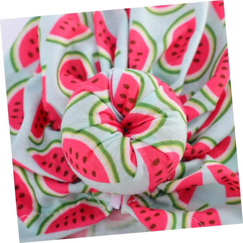 Kids Turban Hat Set 2pcs Elastic Comfortable Beanie For Infants Breathable Creative Printing Baby Headwear Everyday Use Multi Color - Image 3