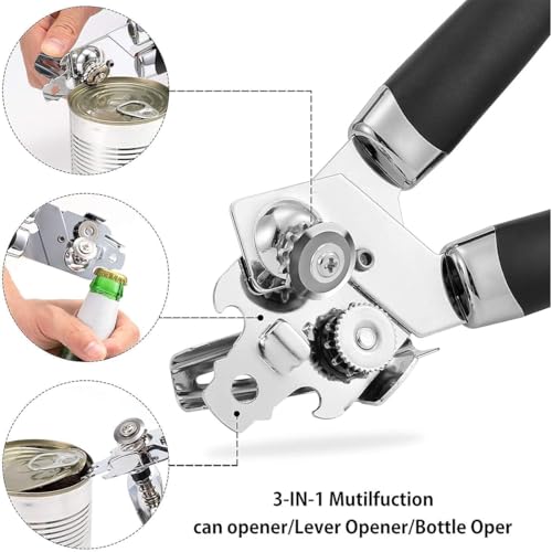 Divinext Stainless Steel Multipurpose Manual Tin/Can Opener Tool, 18 X 5.5 X 2 cm, Red - Image 5
