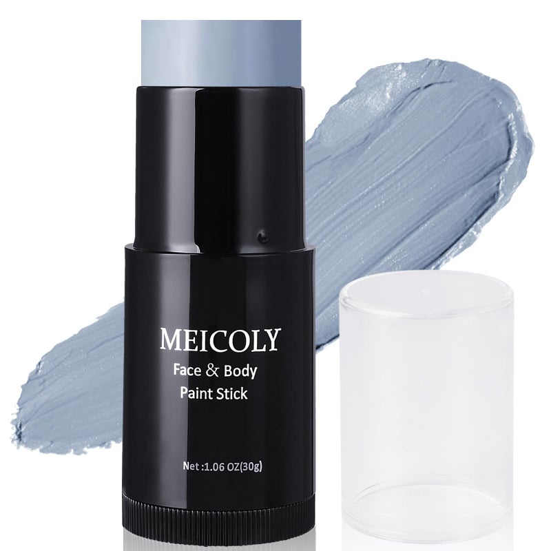 MEICOLY Grey Face Body Paint Stick106 OzSweatproof Waterproof Full Body Paint Blendable Face Paint for Halloween SFX Zombie Homestuck Grayscale Cosplay Makeup