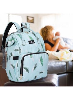 THE CLOWNFISH Baby On Board Series Multipurpose Diaper Bag;Backpack;Nappy Bag;Handbag;Maternity Bag For Baby Essentials With Bottle Organizer & Tissues Dispensing Pocket In Polyester (Light Turquiose)  - Image 3