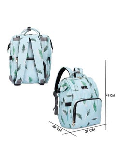 THE CLOWNFISH Baby On Board Series Multipurpose Diaper Bag;Backpack;Nappy Bag;Handbag;Maternity Bag For Baby Essentials With Bottle Organizer & Tissues Dispensing Pocket In Polyester (Light Turquiose)  - Image 4