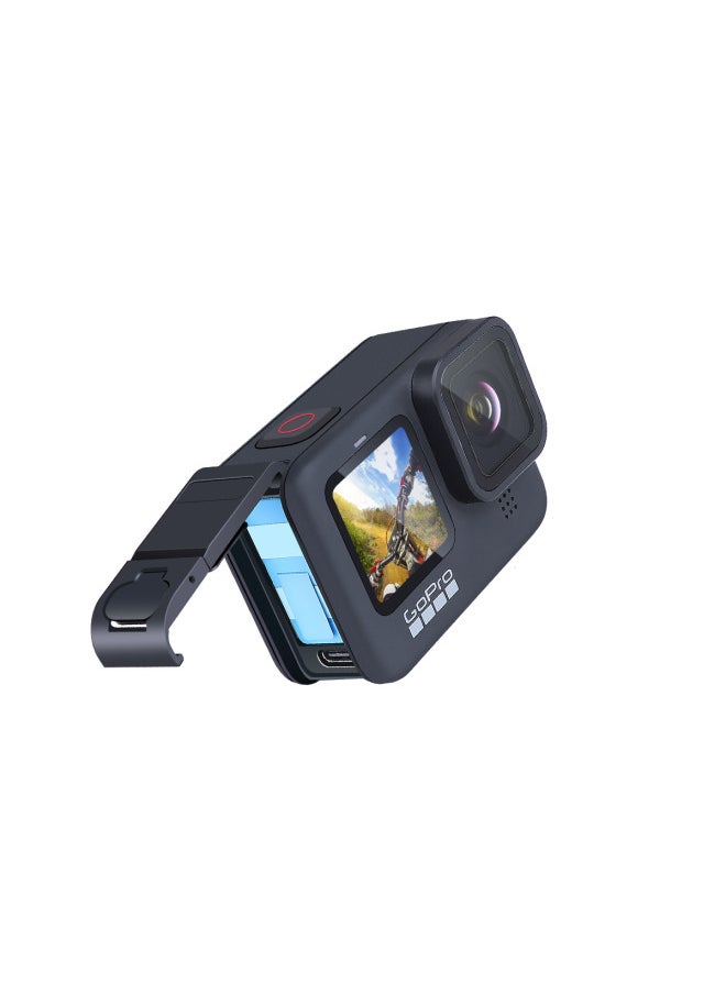 Generic Applicable To Gopro12/11/10/Universal Metal Side Cover Battery Cover Side Charging Side Opening Charging Cooling Cover-Color:9/10/11/12/13 Generation Metal Charging Side Cover  - Image 3