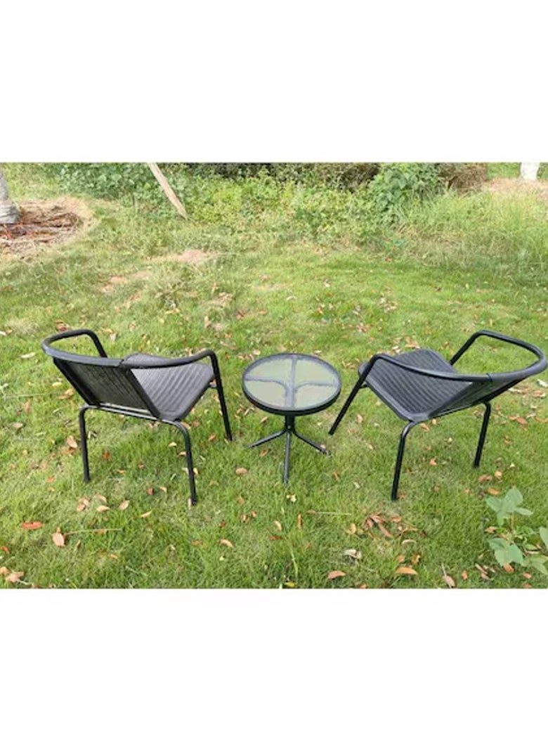DubaiGallery - Camp Furniture Outdoor Balcony Small Table Chair Set Leisure Combination Folding Household Tea - Image 1