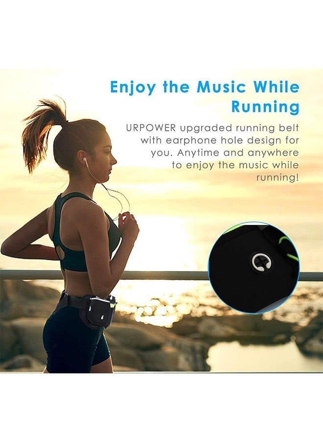 حزام جري مطور مع زجاجة مياه، حزمة فاني للجري مع أشرطة قابلة للتعديل، حامل هاتف بجيب كبير على الخصر للجري يناسب الهواتف الذكية، حقيبة للجري - Image 4