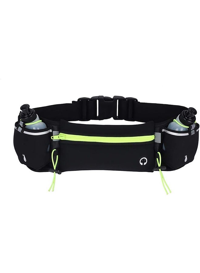 حزام جري مطور مع زجاجة مياه، حزمة فاني للجري مع أشرطة قابلة للتعديل، حامل هاتف بجيب كبير على الخصر للجري يناسب الهواتف الذكية، حقيبة للجري - Image 1