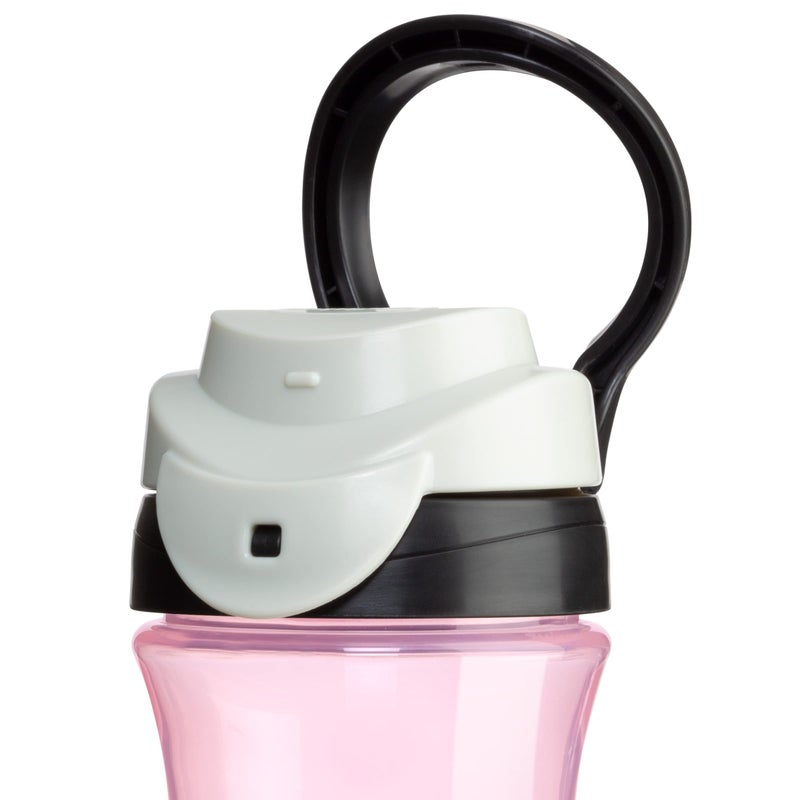 Chicco My Tumbler Open Rim Water Bottle with Free-Flow Spout 12oz.| Spill Proof when Lid is Closed | Flip-Up Carry Handle | Top-Rack Dishwasher Safe | Easy to Hold Toddler Cup | Pink | 2+ Years - Image 3