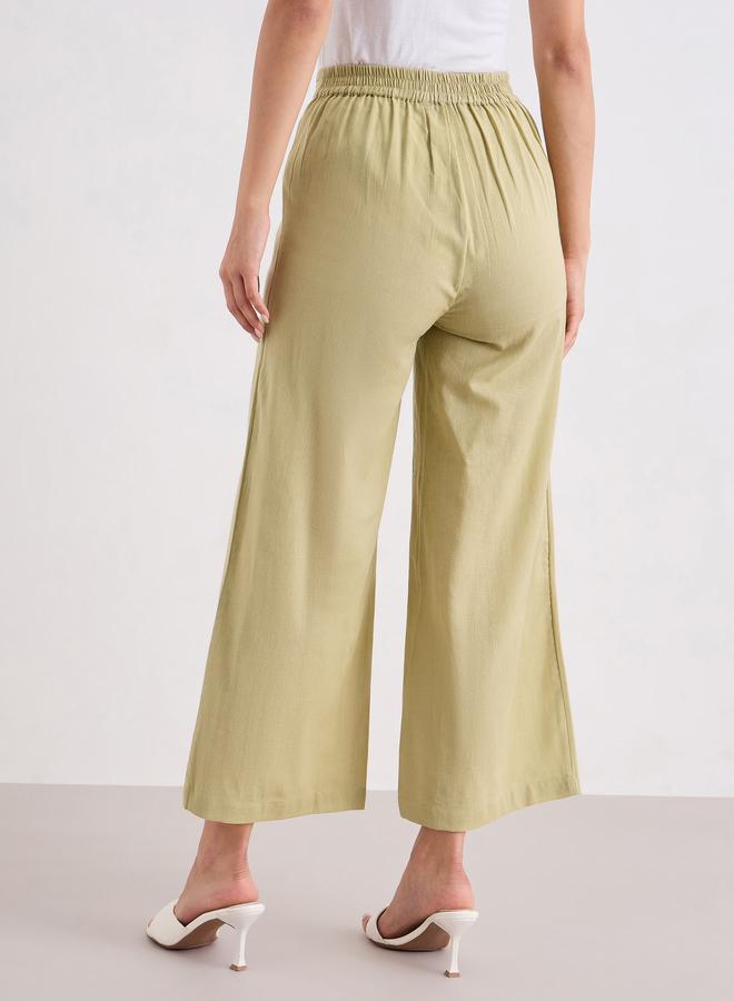 Styli Green Casual Wide Leg Culottes - Image 4