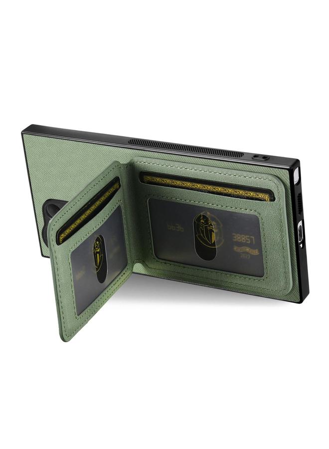 اس-توب جراب لهاتف Samsung Galaxy S23 Ultra 5G مصنوع من الجلد الصناعي المائل مع حقيبة بطاقات RFID قابلة للطي عموديًا - Image 3