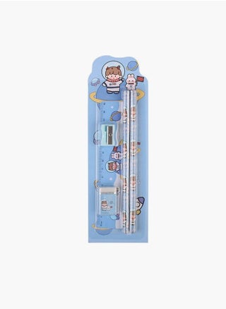 Stationery Set - Pack of 5
Includes: 2 Pencils + 1 Ruler + 1 Eraser + 1 Sharpener-Blue - pzsku/ZAFABA3E099A5ADBBCD30Z/45/_/1689928293/8df6807c-6f16-4a59-80fb-7e6b4cd7322e