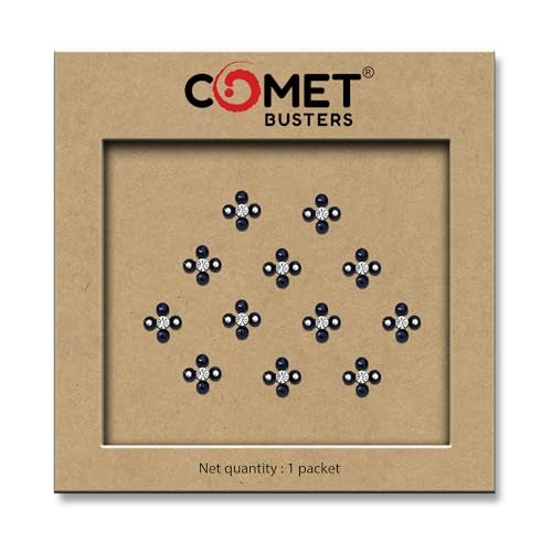 Comet Busters Beautiful Black Bindis With Diamond (BIN1125)(7mm) - Image 2