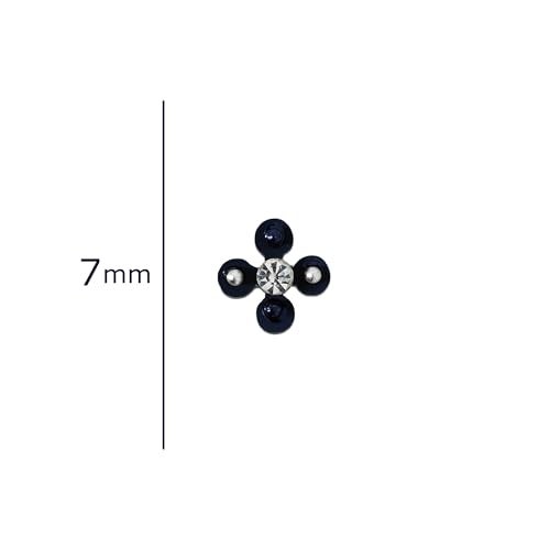 Comet Busters Beautiful Black Bindis With Diamond (BIN1125)(7mm) - Image 3