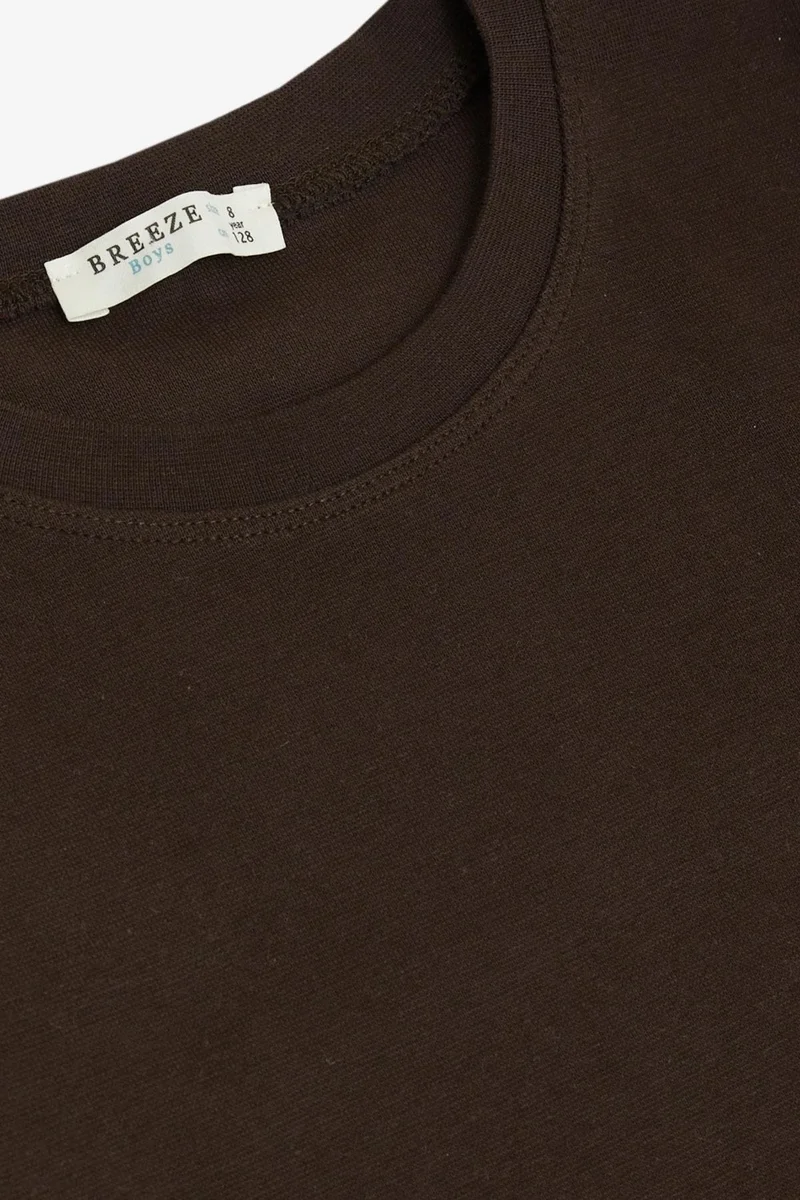 Breeze Boy Long Sleeve T-Shirt Basic 4-8 Years, Bitter Brown