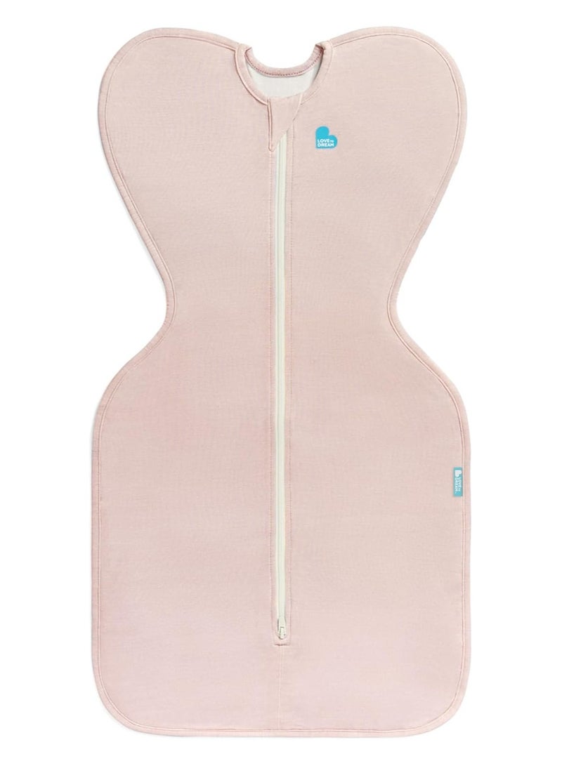 LOVE TO dream Blush Baby Swaddle Wrap – Soft Cotton Infant Sleepwear, Adjustable Newborn Swaddle Sack for Baby Boy & Girl, Cozy Sleep Wrap for Comfortable Rest - Image 2