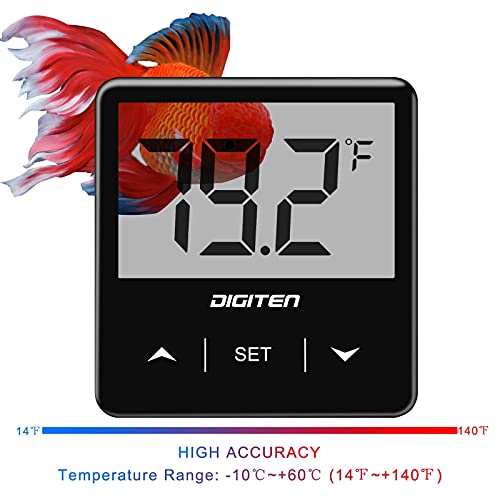 DIGITEN Aquarium Thermometer Digital Fish Tank Thermometer with Large LCD Display Stick On Water Terrarium Temperature Sensor Gauge for Reptiles Turtle Amphibians - Image 3