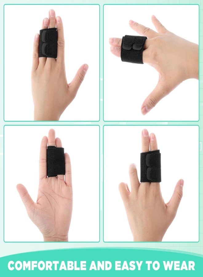 Inralimot Finger Splint Finger Buddy Wraps Reusable Finger Support Sleeves, Adjustable Elastic Trigger Finger Splints Compression Straightening Mallet Finger Brace for Arthritis Pain - Image 3
