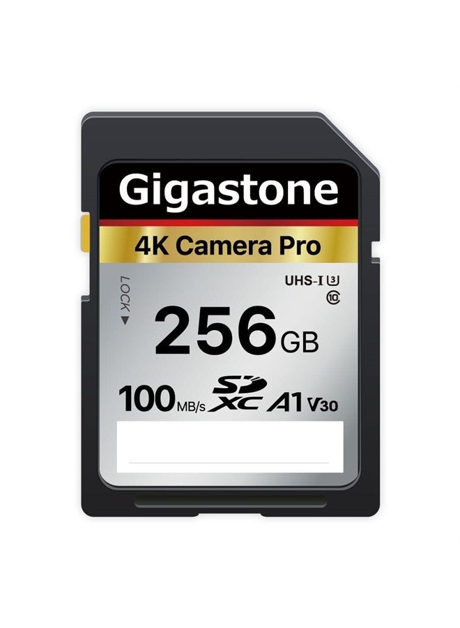 Gigastone 256GB SD Card V30 SDXC Memory Card High Speed 4K Ultra HD UHD Video Compatible with Canon Nikon Sony Pentax Kodak Olympus Panasonic Digital Camera, with 1 Mini case  - Image 1
