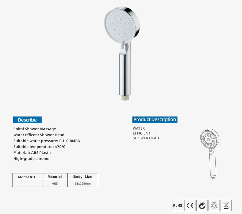 High-Grade Chrome Handheld Shower Head with 1.5M Hose – Multi-Function Spray Modes - Image 5