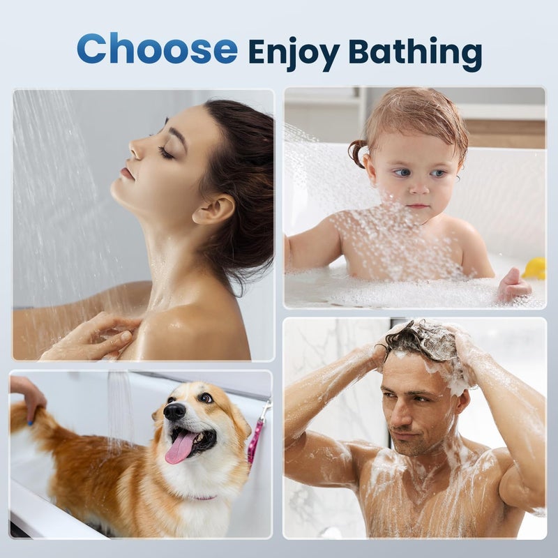 High-Grade Chrome Handheld Shower Head with 1.5M Hose – Multi-Function Spray Modes - Image 3