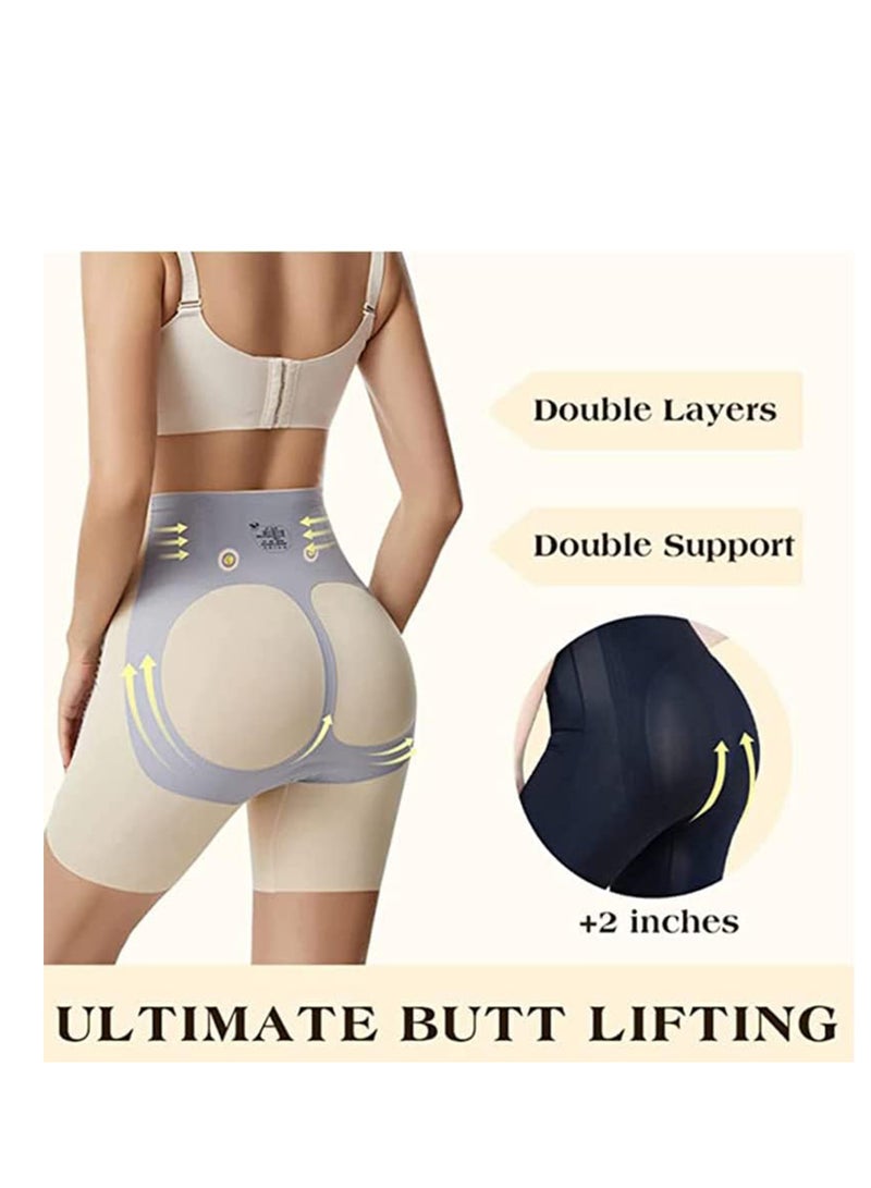 Excefore High Waisted Tummy Control Pants High Waisted Shapewear for Women Fiber Restoration Shaper Lifter Light Tummy Control Shorts Thigh Tummy and Hip Lift Pants Shapewear L Size - Image 2