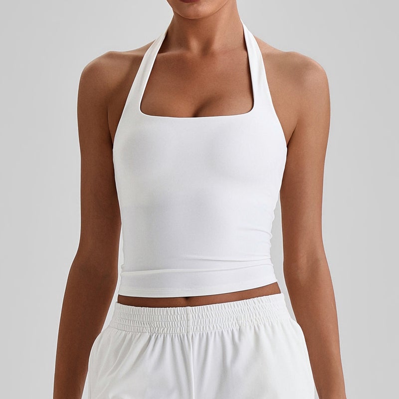 Women's Breathable Halter Neck Yoga Sports Bra Running Fitness Top 4150 - Image 4