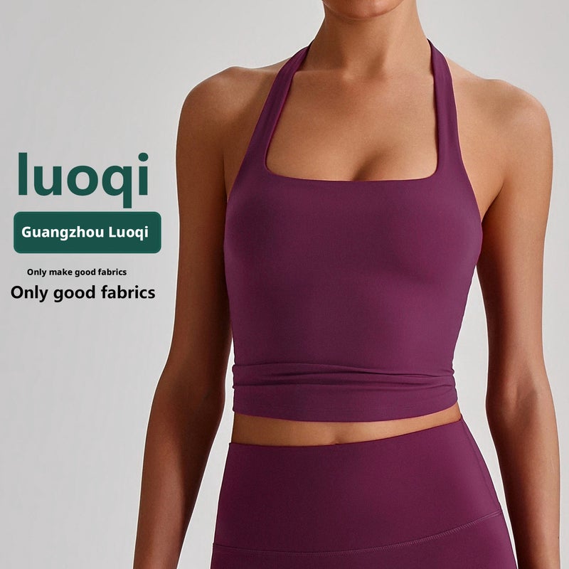 Women's Breathable Halter Neck Yoga Sports Bra Running Fitness Top 4150 - Image 1