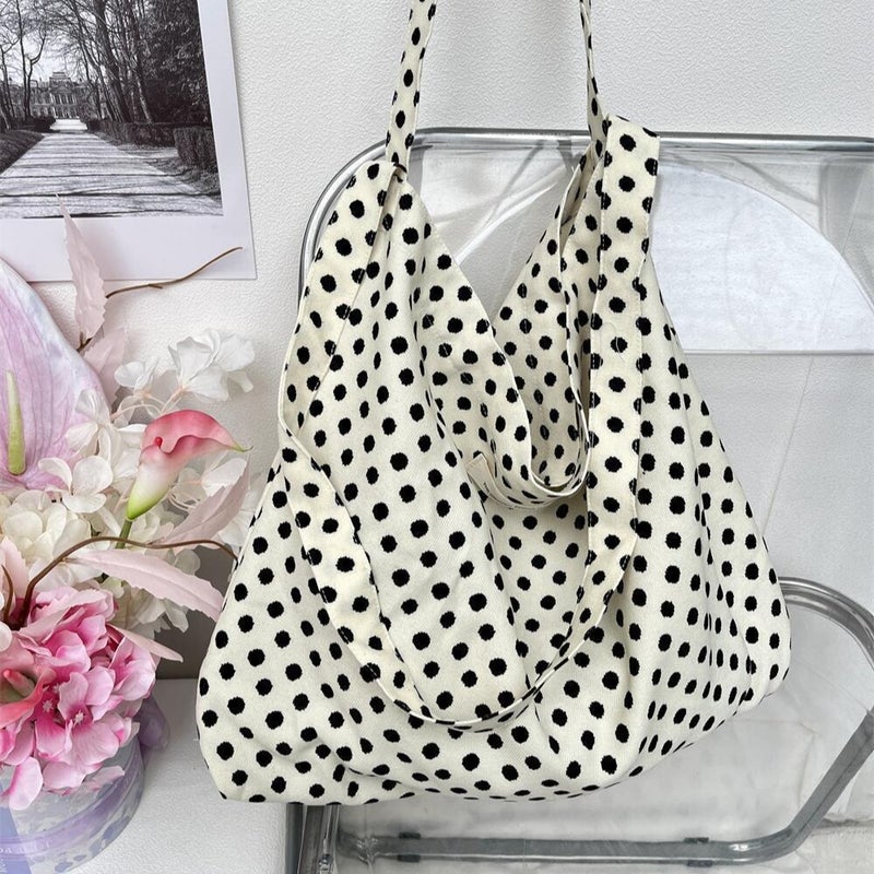 South Korea Dongdaemun New Style Fresh Floral Canvas Bag Women'S Street All-Match Underarm Bag Shoulder Bag Large Capacity Women'S Bag - Image 5