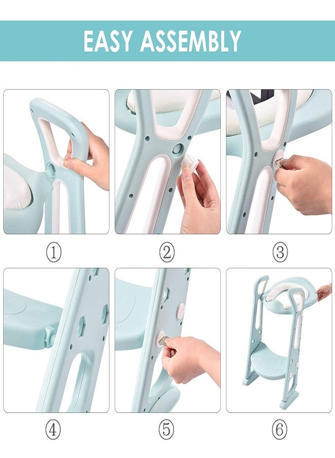 LAFILLETTE Lightweight Foldable Baby Potty Training Chair For Indoor And Outdoor Use (LIGHT GREEN) - Image 3