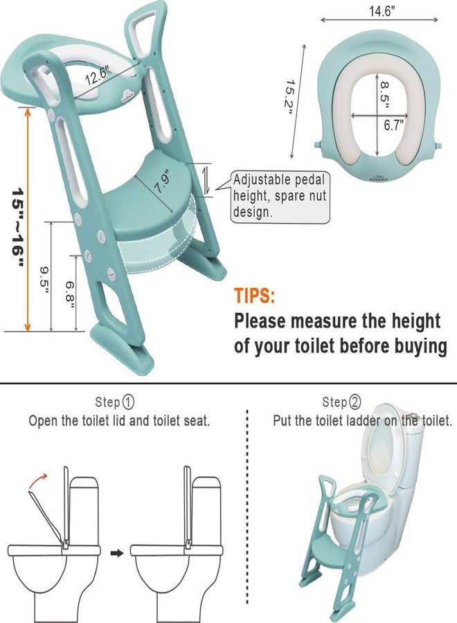 LAFILLETTE Lightweight Foldable Baby Potty Training Chair For Indoor And Outdoor Use (LIGHT GREEN) - Image 5
