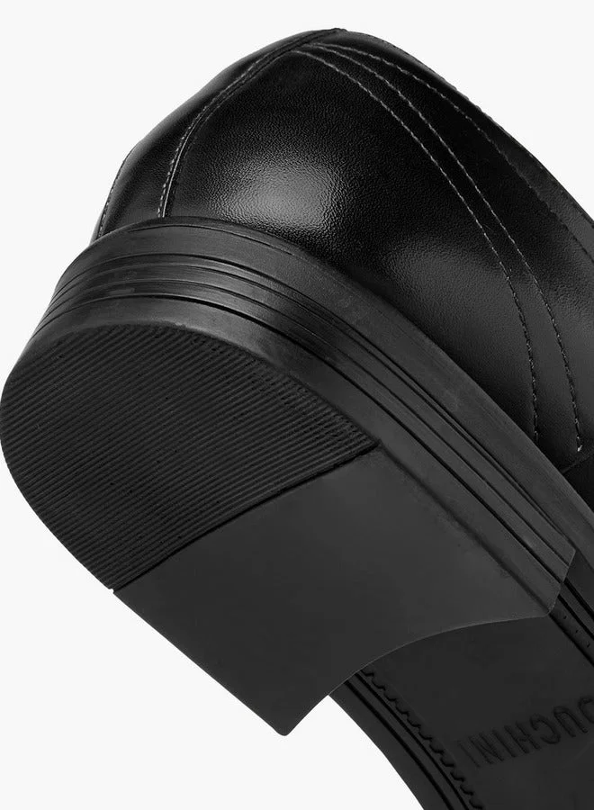 DUCHINI Men's Solid Lace-Up Derby Shoes