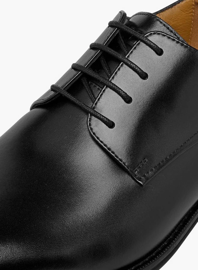 DUCHINI Men's Solid Lace-Up Derby Shoes