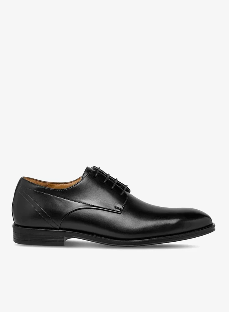 DUCHINI Men's Solid Lace-Up Derby Shoes