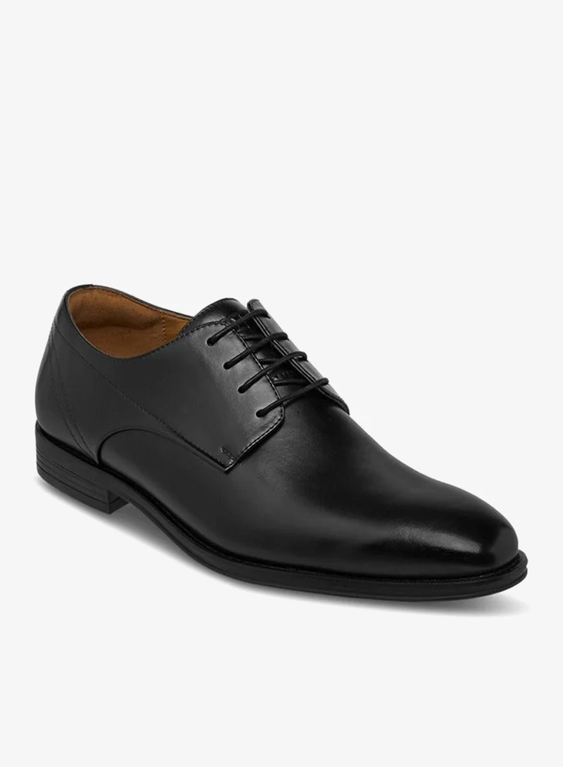 DUCHINI Men's Solid Lace-Up Derby Shoes