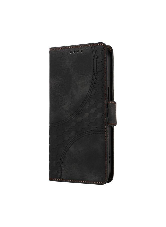 اس-توب جراب هاتف OPPO Find X8 Pro من الجلد المنقوش بنقشة معينية مرصعة بالنجوم - Image 2