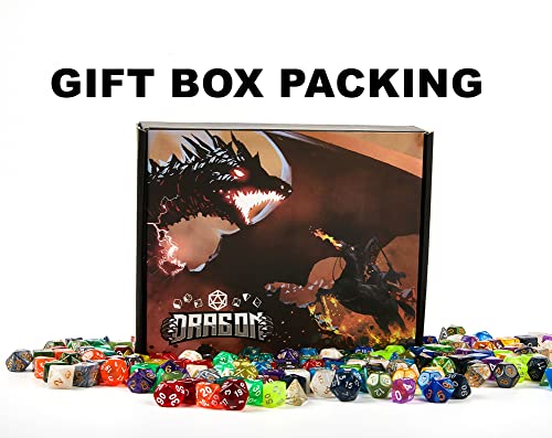 TOYFUL 6 Sets DND Dice Polyhedral Dungeons and Dragons Rolling Dice for RPG MTG Table Games with Free Six Drawstring Bags and PU Leather DD Dice Tray Single with Brown Tray - Image 5