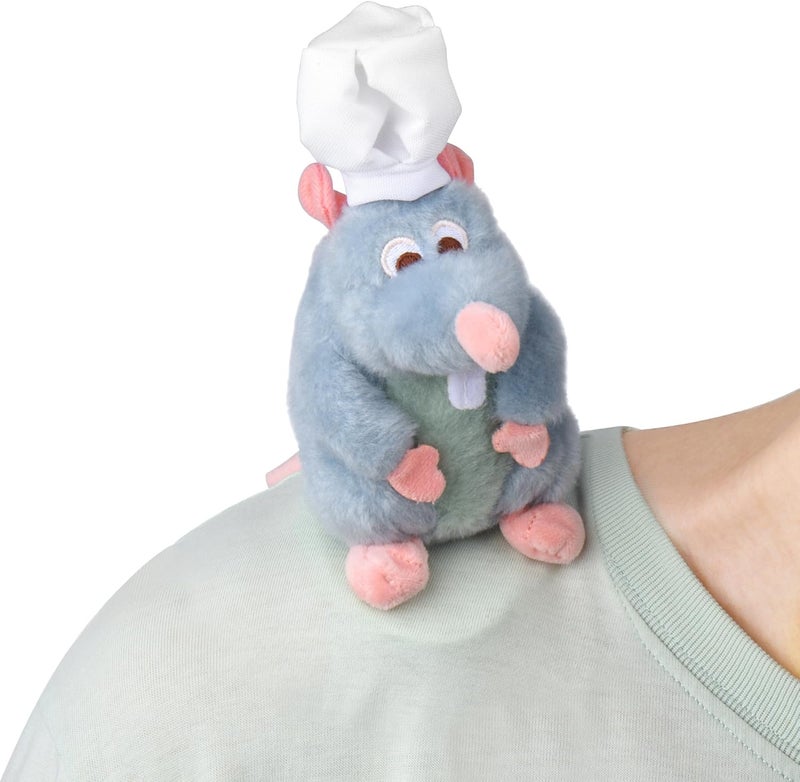 KRK Rat Plush Toy Shoulder Riding Magnet Toy Remy Chef Pel 6 inch - Image 2
