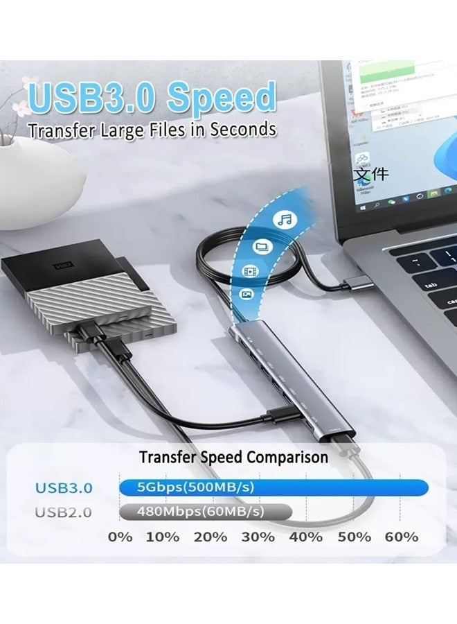 إتش إل تيك يو إس بي سي محور، 8 في 1 نوع سي محور متعدد المنافذ مهايئ مع توصيل طاقة 4K/يو إس بي سي/إيثرنت/2 يو إس بي/إس دي/تي إف قارئ بطاقة متوافق مع أجهزة ماك بوك برو/لينوفو/ديل/إتش بي/إكس بي ساند المزيد من النوع سي - Image 5