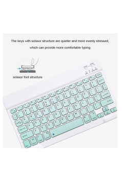 Rechargeable Bluetooth Keyboard and Mouse Combo Ultra-Slim Portable Compact Wireless Mouse Keyboard Set for Android Windows Tablet Cell Phone iPhone iPad Pro Air Mini, iPad OS/iOS 13 and Above (Pink)