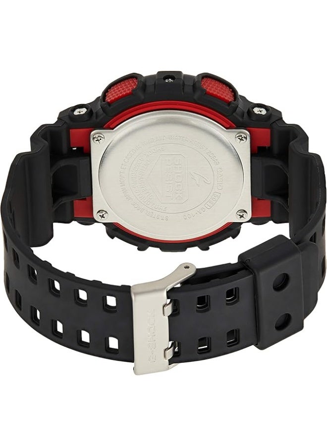 CASIO G-SHOCK Men's Analog & Digital Dial Strap Watch GA100-1A4 - Image 2