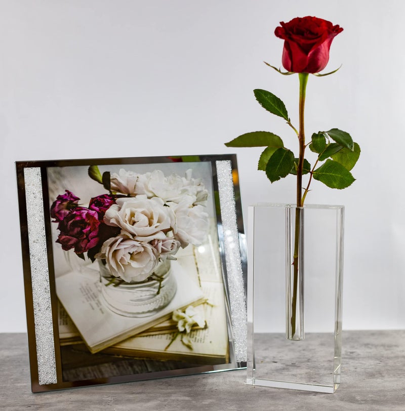 Badash - Lucerne Freestanding Crystalized Glass Picture Frame 5x7 - Image 2