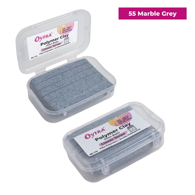 Oytra طين بوليمر أويتر للخبز في الفرن 100 جرام للنحت DIY تماثيل فن وحرف سلسلة كلاسيكية للمبتدئين والفنانين والمحترفين (رخامي) - Image 2