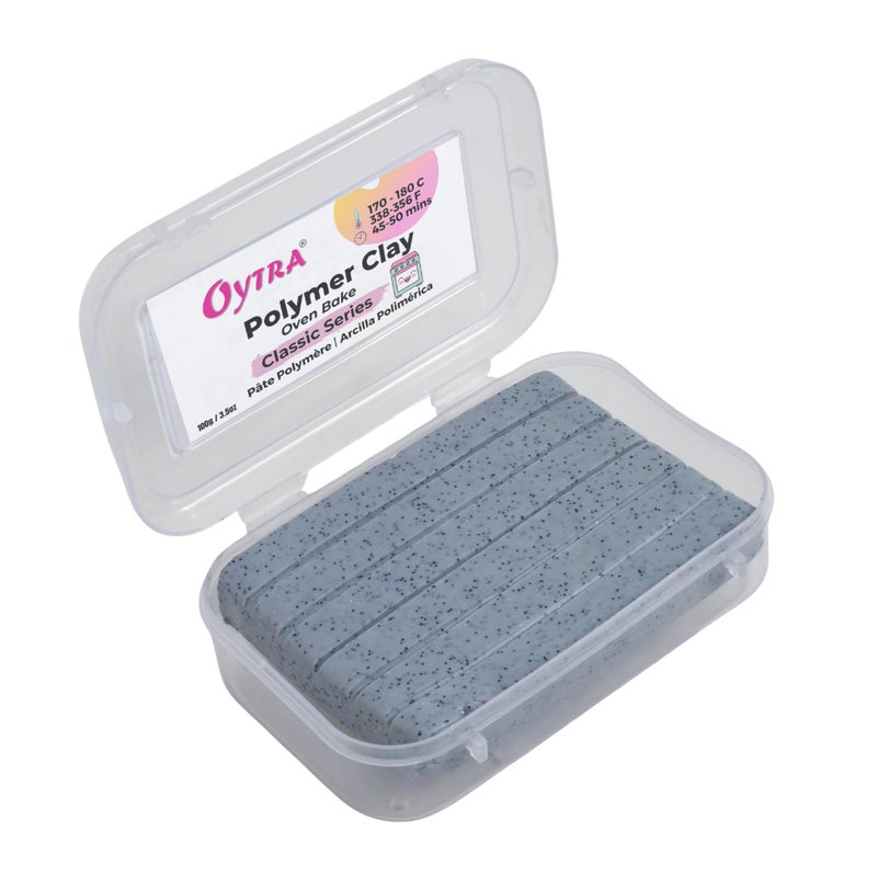 Oytra طين بوليمر أويتر للخبز في الفرن 100 جرام للنحت DIY تماثيل فن وحرف سلسلة كلاسيكية للمبتدئين والفنانين والمحترفين (رخامي) - Image 1