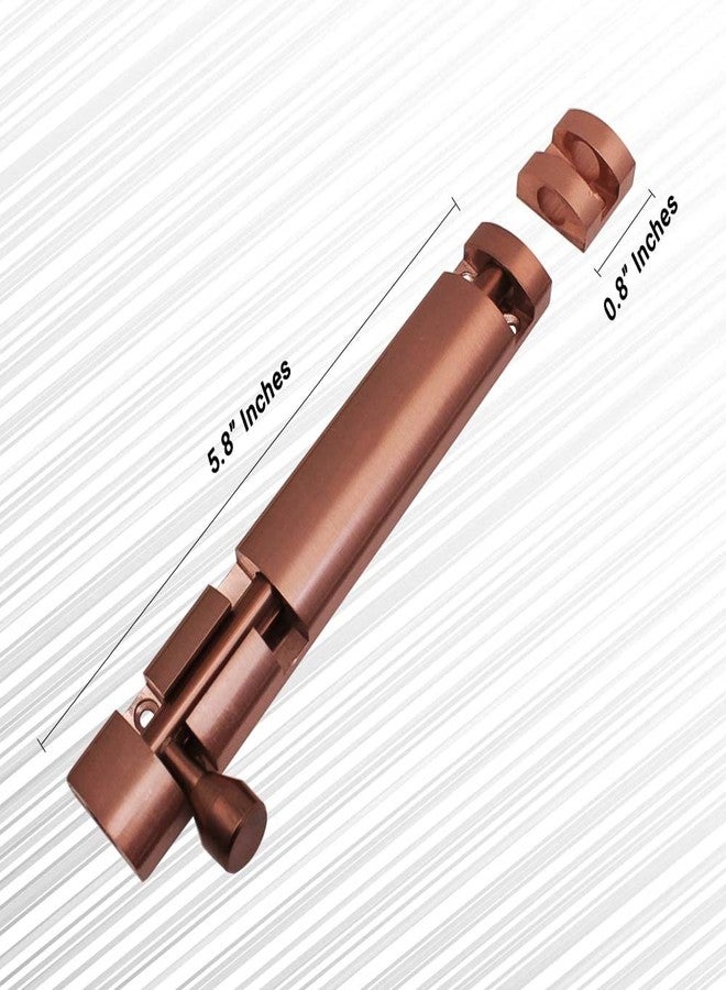 HYDERON Premium (Stainless Steel Rod) (Rose Gold Finish) (Size 6" - 150mm, Set of 2pcs) Xylo Tower Bolt/Door Latch/kundi/chitakni/Chitkini - Image 2
