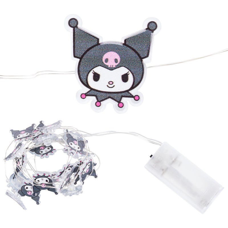 Silver Buffalo Sanrio Hello Kitty and Friends Kuromi 20ct Decorative String Lights 7 Feet Long Battery Powered 2 AA Batteries Included Cool White LED Indoor Use Only - Image 2