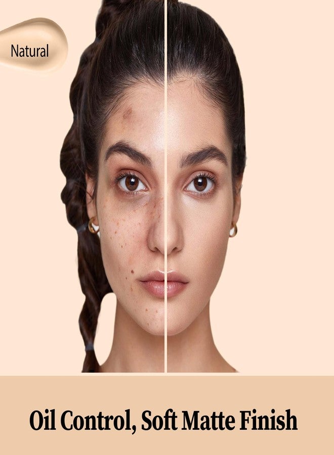 FV Flawless Matte Liquid Foundation, Full Coverage & Oil-Free Foundation Makeup, Hydrating Formula, Long-Wear Foundation for All Skin Types (Natural, 1.05FL.OZ) - Image 2