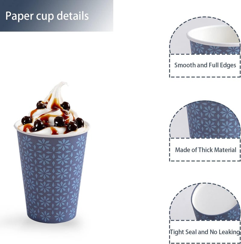 Clawsoff 600 Pack 3oz Paper Cups, Disposable Bathroom Navy Floral Small Mouthwash Cups 3 OZ for Barth, Parties, Picnics, Barbecues, Travel and Events. - Image 3