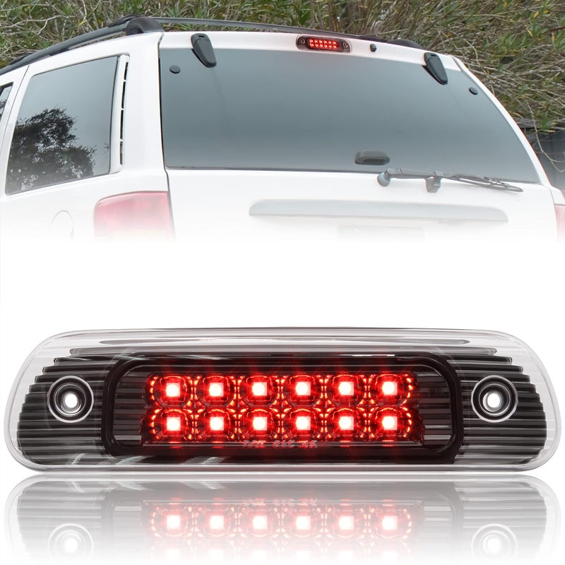 KEWISAUTO LED 3rd Third Brake Light for Grand Cherokee 99-04, Clear Lens Center High Mount Stop Light for Jeep Grand Cherokee 1999-2004 Accessories (1PCS) - Image 1