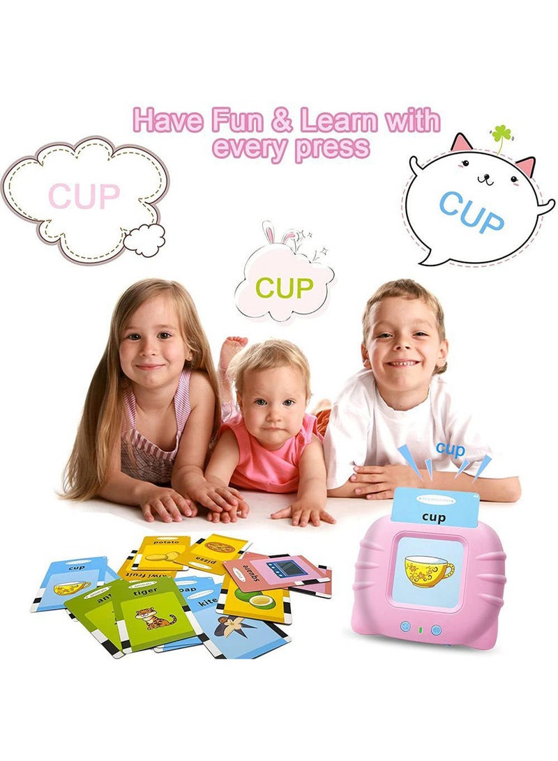 Educational Learning Kids Educational Toy English Arabic Listening Learning education games Toys 112 PCS girls Talking Glitter Card With Sound Effects With 224 Visual Words Educational Learn - Image 4